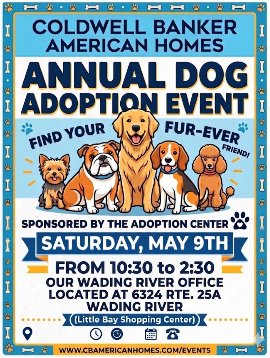 Annual Dog Adoption Event Flyer - Wading River